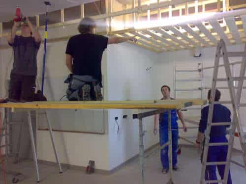 Bau Decke Mannschaftsraum